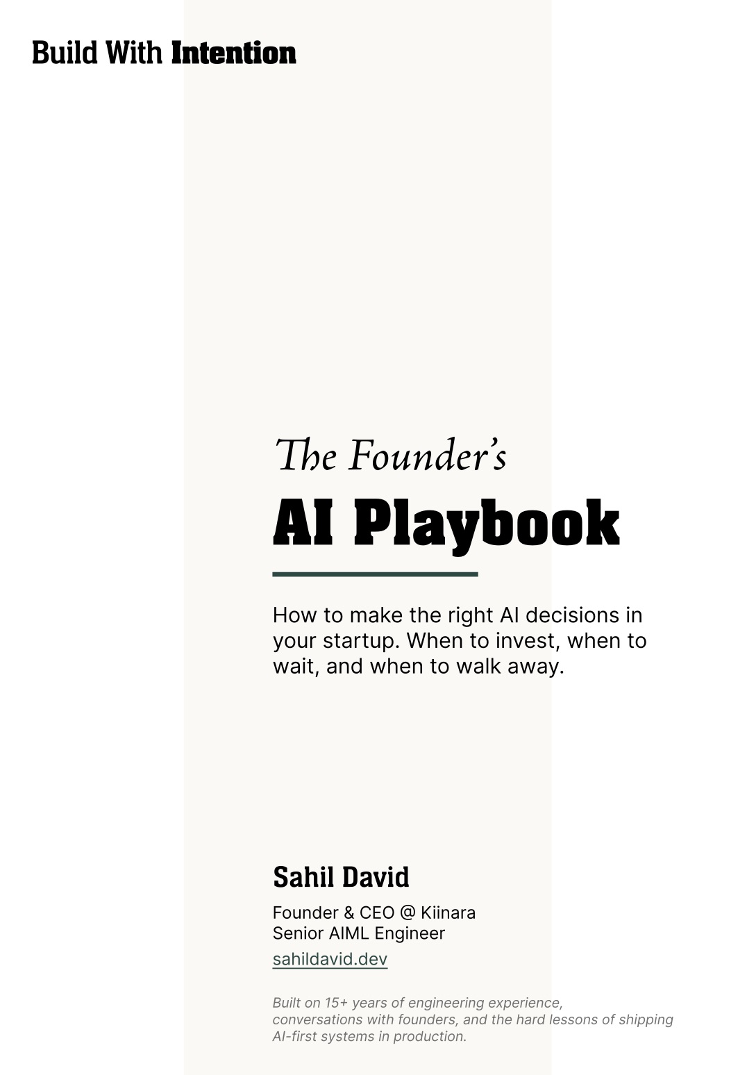 The Founder's AI Playbook